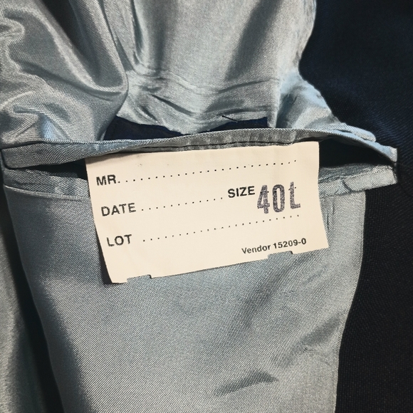 Vintage Edgeworth Mens 40L Blue Bronze Button Blazer Sport Coat Suit Jacket EUC! - Picture 4 of 11